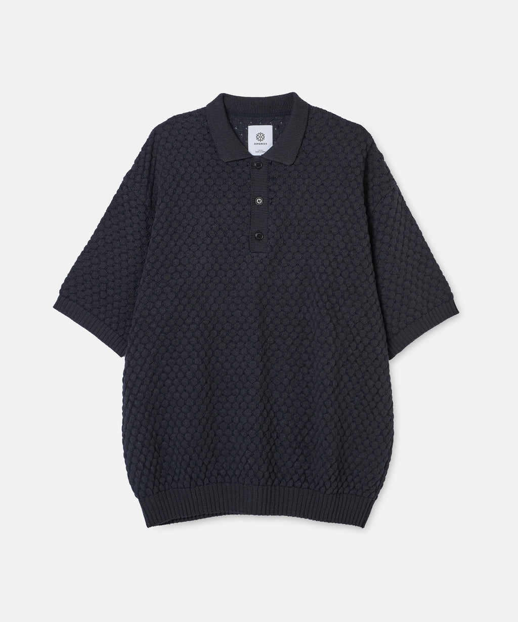【未使用】diasporaskateboards シャツ　ワッフルポロシャツ PAPER WAFFLE POLO – SEAGREEN