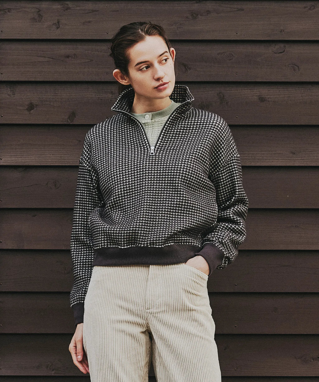 予約商品】ONI WAFFLE HALFZIP PULLOVER – SEAGREEN