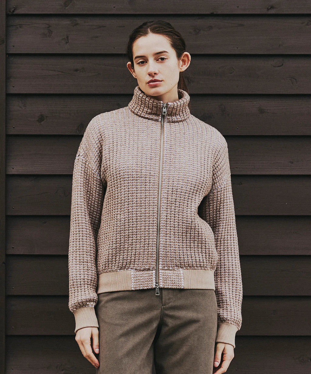 予約商品】WOOL ONI WAFFLE BLOUSON – SEAGREEN