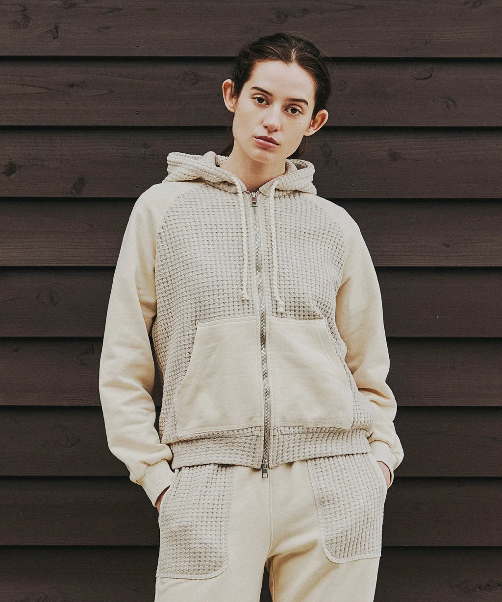 ONI WAFFLE COMBINATION HOODIE – SEAGREEN