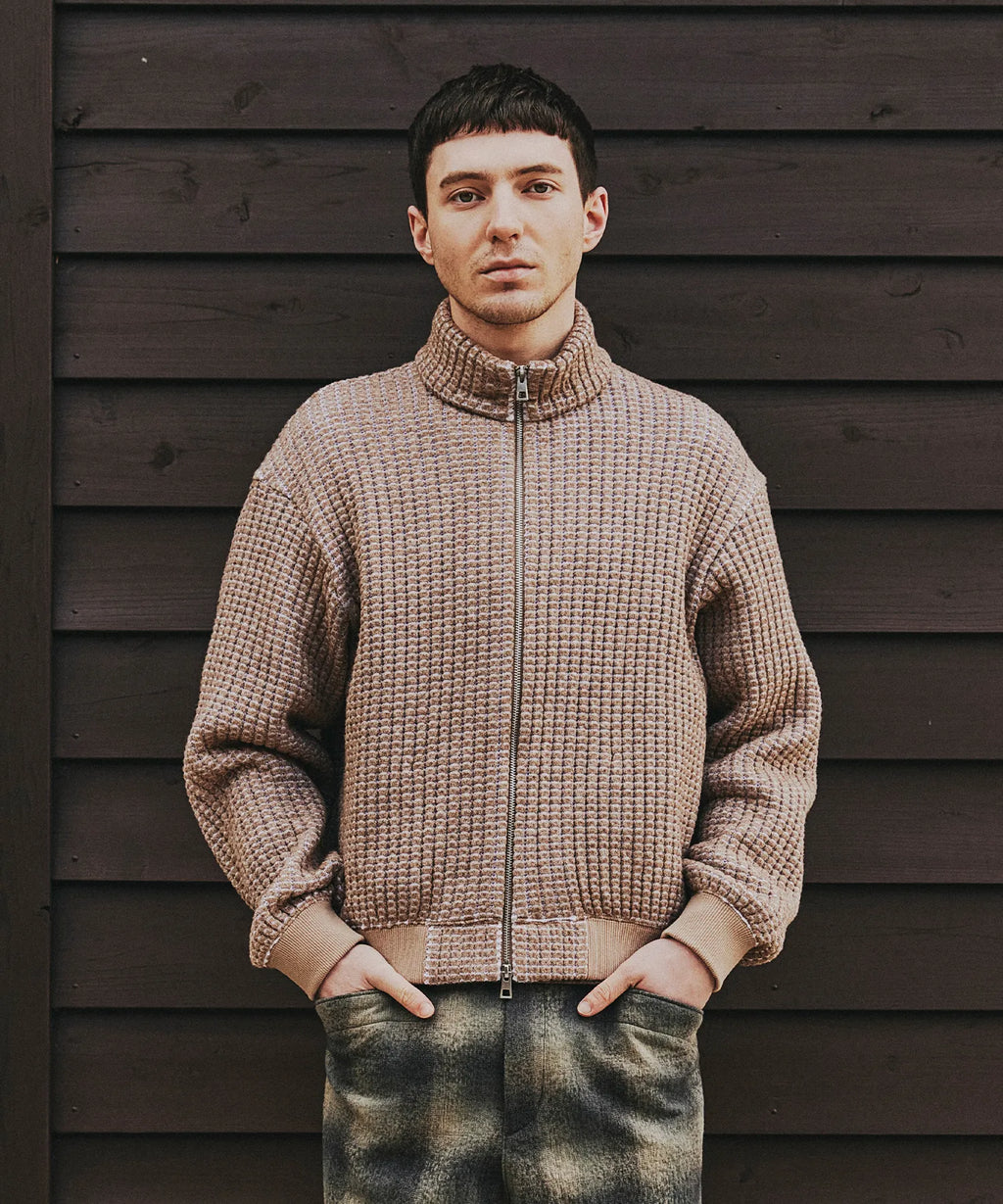予約商品】WOOL ONI WAFFLE BLOUSON – SEAGREEN
