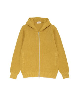 MOSS STITCH KNIT HOODIE