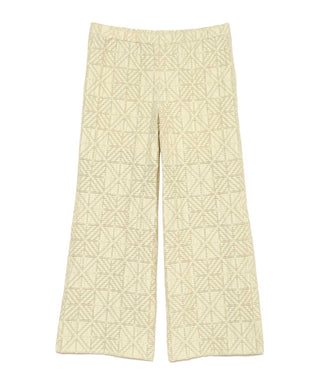 CROCHET STYLE JACQUARD PANTS