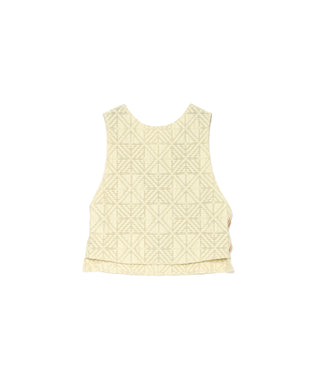 CROCHET STYLE JACQUARD VEST