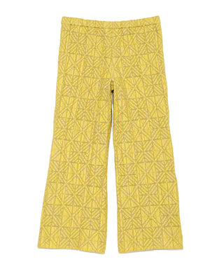 CROCHET STYLE JACQUARD PANTS