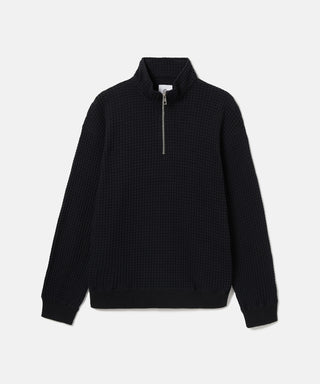 BIG WAFFLE HALFZIP PULLOVER