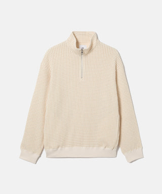 BIG WAFFLE HALFZIP PULLOVER