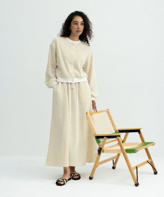 [SEAGREEN] BIG WAFFLE CARDIGAN ビッグワッフルカーディガン