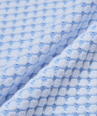 [SEAGREEN] BIG WAFFLE TIGHT BLOUSE ビッグワッフルタイトブラウス