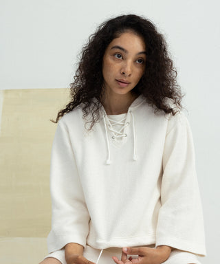 [SEAGREEN] CRATER LACEUP PULLOVER クレーターレースアッププルオーバー