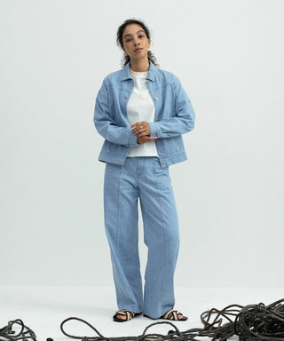 [SEAGREEN] KNIT RIB TIGHT T-SHIRT ニットリブタイトTシャツ