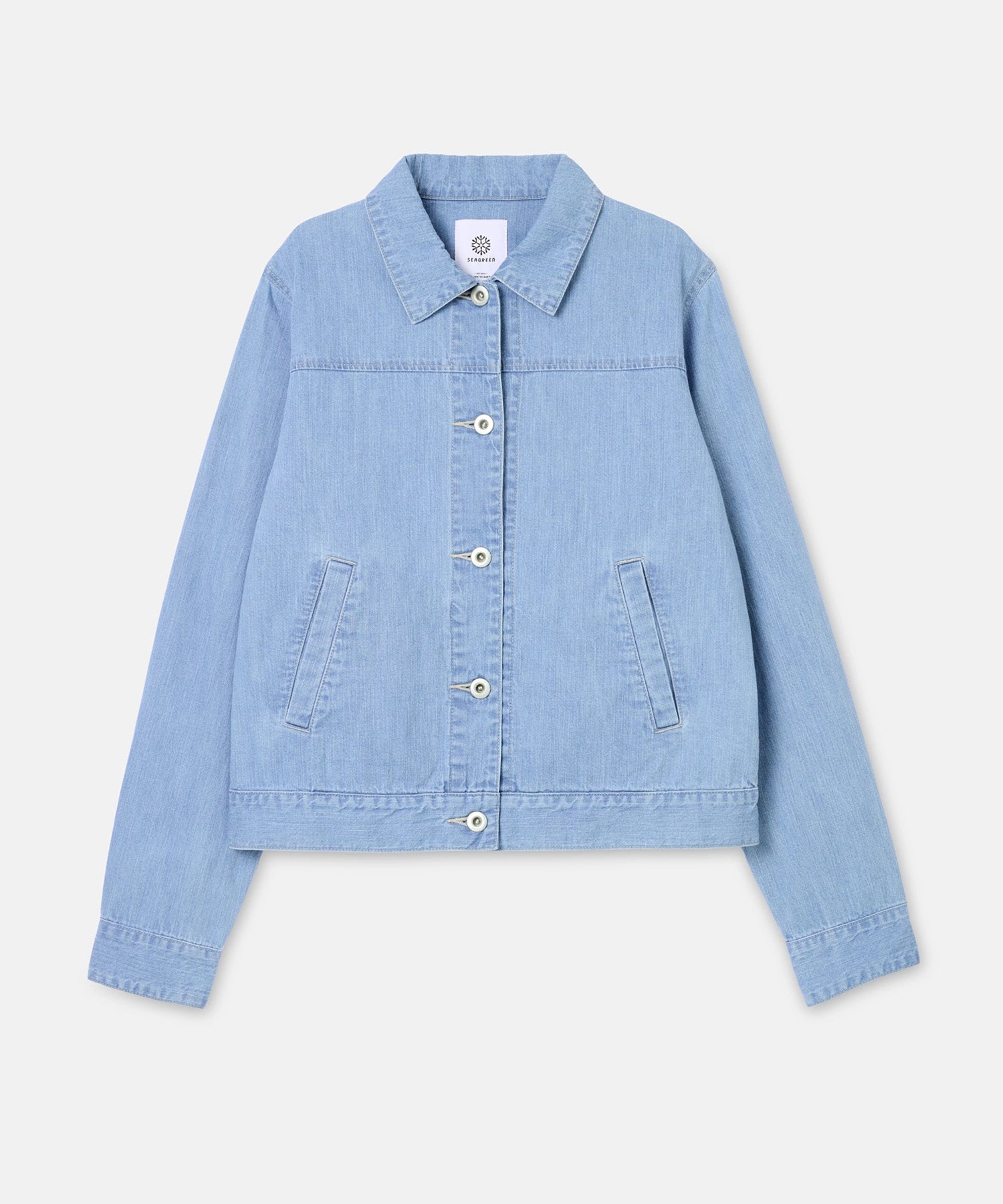 SUMMER DENIM TIGHT JACKET – SEAGREEN SUMMER DENIM TIGHT JACKET – SEAGREEN