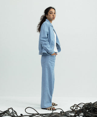 [SEAGREEN] SUMMER DENIM TIGHT JACKET サマーデニムタイトジャケット