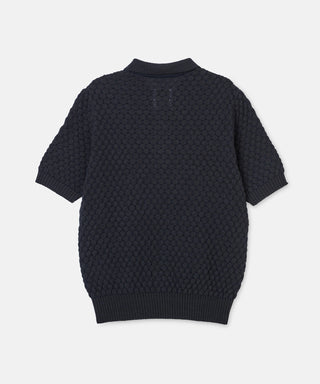 [SEAGREEN] PAPER WAFFLE POLO ペーパーワッフルポロシャツ