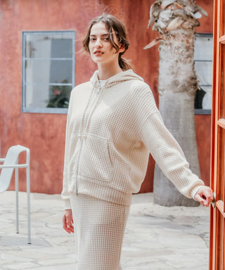 [SEAGREEN] BIG WAFFLE HOODIE ビッグワッフルフーディ