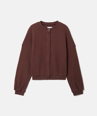 [SEAGREEN] BIG WAFFLE CARDIGAN ビッグワッフルカーディガン