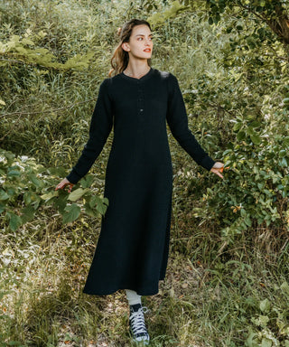 [SEAGREEN] BIG WAFFLE  HENRY NECK ONEPIECE ビッグワッフルヘンリーネックワンピース