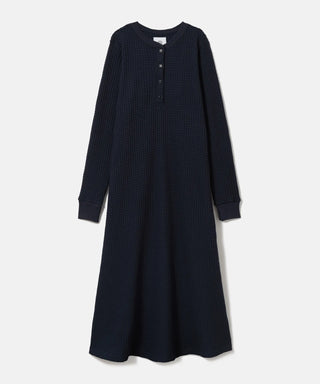 [SEAGREEN] BIG WAFFLE  HENRY NECK ONEPIECE ビッグワッフルヘンリーネックワンピース