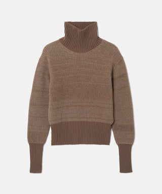 [SEAGREEN] WOOL WASHI KNIT HIGH NECK PULLOVER ウール和紙ニットハイネックプルオーバー