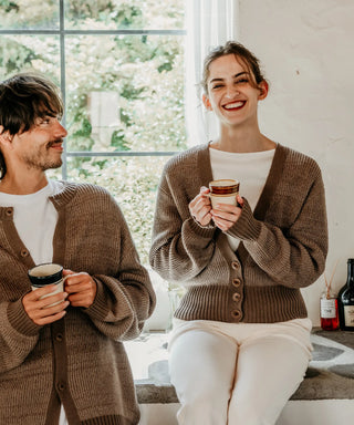 [SEAGREEN] WOOL WASHI KNIT CARDIGAN ウール和紙ニットカーディガン