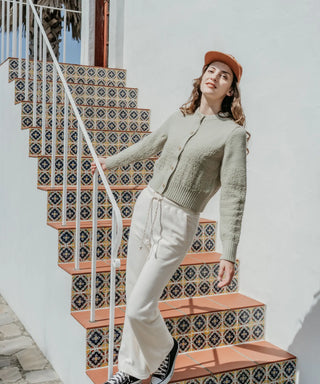 [SEAGREEN] PLANE PILE FLARE PANTS プレーンパイルフレアパンツ