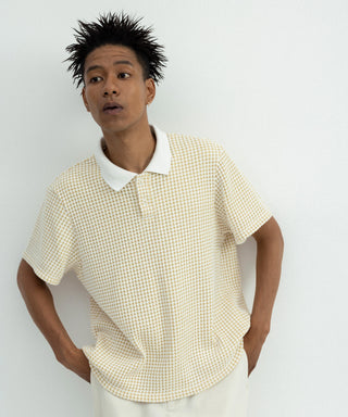 [SEAGREEN] BIG WAFFLE POLO ビッグワッフルポロシャツ
