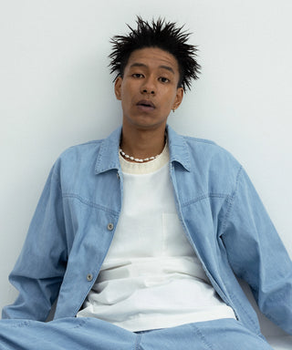 [SEAGREEN] KNIT RIB T-SHIRT ニットリブTシャツ