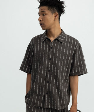 [SEAGREEN] ANCHOR STRIPE SHIRT アンカーストライプシャツ