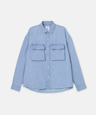 [SEAGREEN] SUMMER DENIM OVER SHIRT サマーデニムオーバーシャ​​ツ
