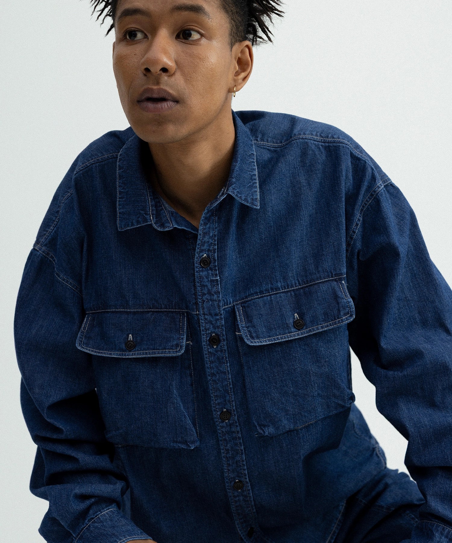 SUMMER DENIM OVER SHIRT – SEAGREEN SUMMER DENIM OVER SHIRT – SEAGREEN