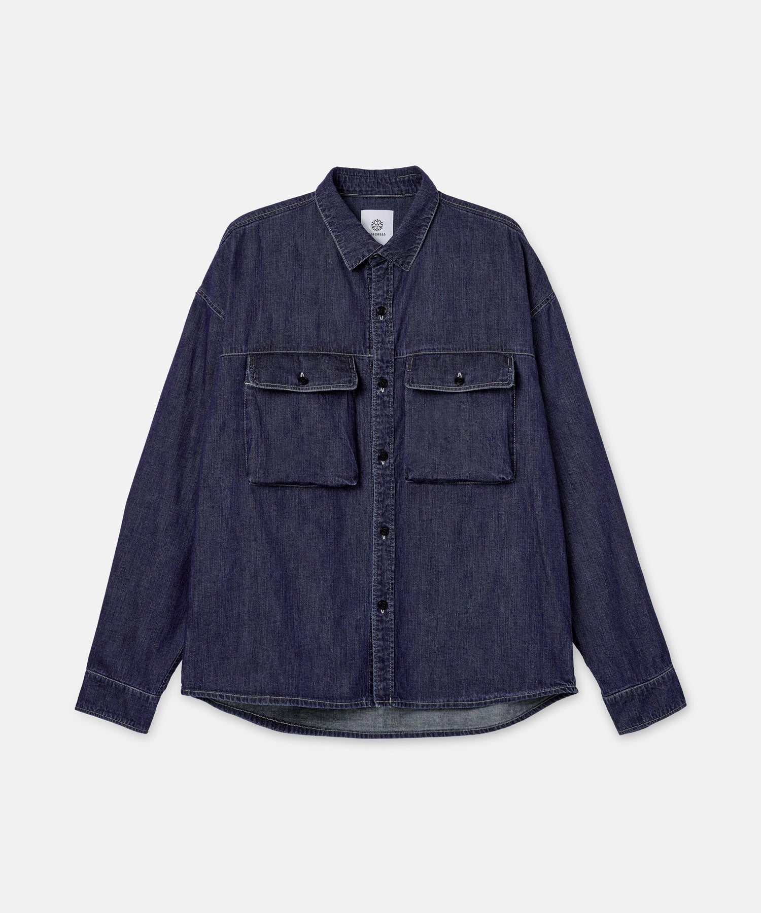 Seagreen デニム型ブルゾン フェイクスエード SUMMER DENIM OVER SHIRT Seagreen デニム型ブルゾン フェイクスエード SUMMER DENIM OVER SHIRT