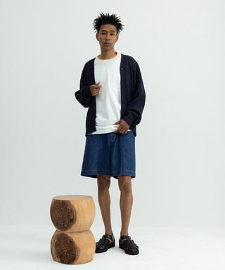 [SEAGREEN] PAPER WAFFLE CARDIGAN ペーパーワッフルカーディガン