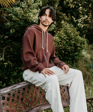 [SEAGREEN] BIG WAFFLE RELAX HOODIE ビッグワッフルリラックスフーディ