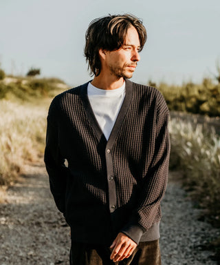 [SEAGREEN] BIG WAFFLE CARDIGAN ビッグワッフルカーディガン
