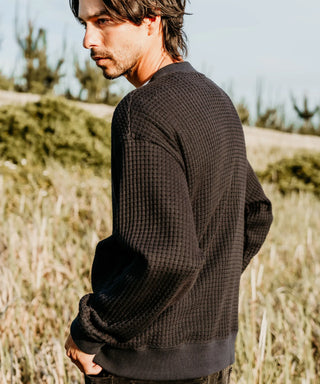 [SEAGREEN] BIG WAFFLE CARDIGAN ビッグワッフルカーディガン