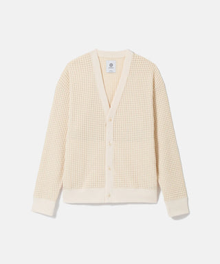 [SEAGREEN] BIG WAFFLE CARDIGAN ビッグワッフルカーディガン