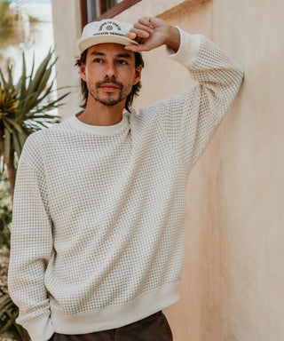 [SEAGREEN] BIG WAFFLE PULLOVER ビッグワッフルプルオーバー