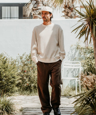 [SEAGREEN] BIG WAFFLE PULLOVER ビッグワッフルプルオーバー
