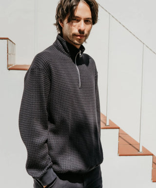 [SEAGREEN] BIG WAFFLE HALFZIP PULLOVER ビッグワッフルハーフジッププルオーバー