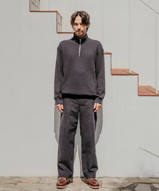 [SEAGREEN] BIG WAFFLE HALFZIP PULLOVER ビッグワッフルハーフジッププルオーバー