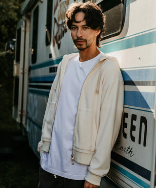 [SEAGREEN] PLANE PILE HOODIE プレーンパイルフーディ