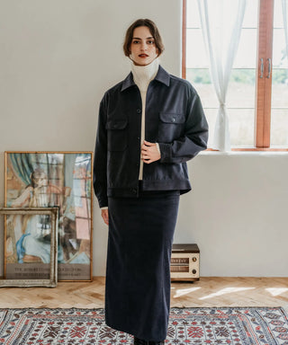 [SEAGREEN] ECO SUEDE TRACKER JACKET エコスエードトラッカージャケット