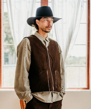 [SEAGREEN] ECO SUEDE HUNTING VEST エコスエードハンティングベスト