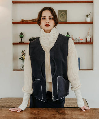 [SEAGREEN] ECO SUEDE HUNTING VEST エコスエードハンティングベスト