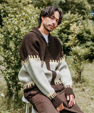 [SEAGREEN] ROCKY MERINO KNIT COWICHAN ロッキーメリノニットカウチン