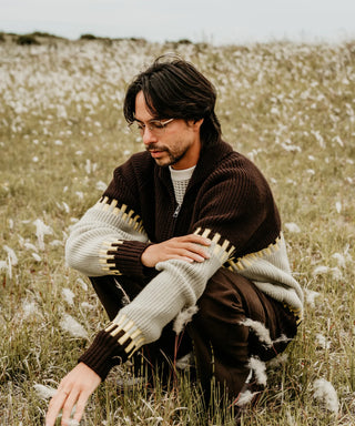 [SEAGREEN] ROCKY MERINO KNIT COWICHAN ロッキーメリノニットカウチン