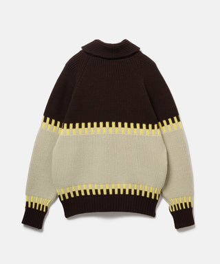 [SEAGREEN] ROCKY MERINO KNIT COWICHAN ロッキーメリノニットカウチン