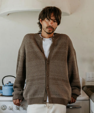 [SEAGREEN] WOOL WASHI KNIT CARDIGAN ウール和紙ニットカーディガン