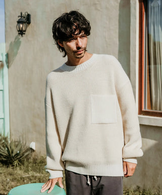[SEAGREEN] WOOL WASHI KNIT PULLOVER ウール和紙ニットプルオーバー