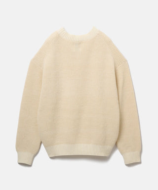 [SEAGREEN] WOOL WASHI KNIT PULLOVER ウール和紙ニットプルオーバー